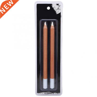 2Pcs White Charcoal Pencil Wood Professional Sketching Pen
