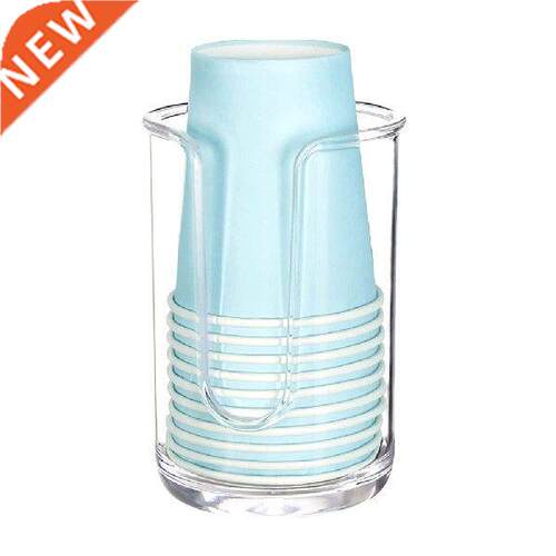 Desktop Home Office Paper Cup Dispenser Transparent Tube