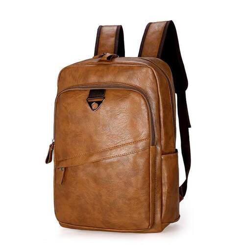 Travel Leisure PU Leather Backpacks for School Women Men Re