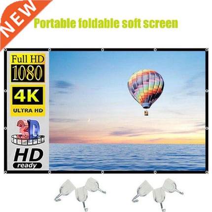 100 Inches 16:9 Projector Screen Home Indoor Foldable