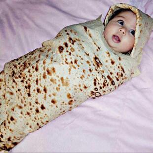 1 Set Burrito Blanket Baby Flour Tortilla Swaddle Winter 100