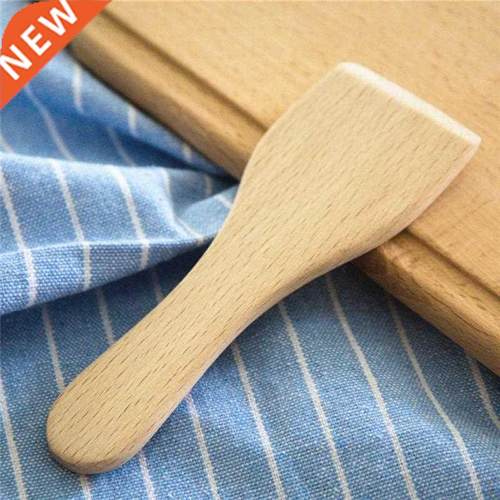 4pcs Small Beech Butter Spatulas Non-ick Wooden Turner Hea
