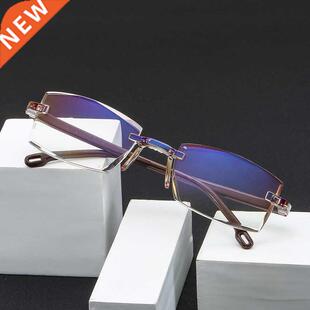 Ultralight Rimless Reading Glasses Anti Blue Light Radiation