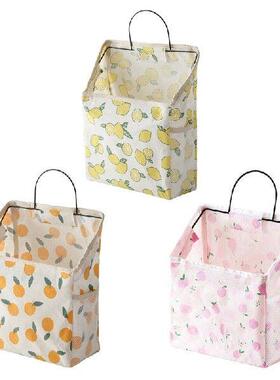 Hanging Storage Bag Cartoon Fruit Pattern Canvas Organizer