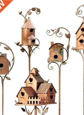 Attractive Bird Feeder Exquisite Birdhouse Garden Stakes