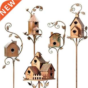 Attractive Bird Feeder Exquisite Birdhouse Garden Stakes