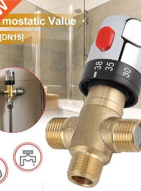 Brass Pipe Thermostat Faucet Thermostatic Mixing Valve