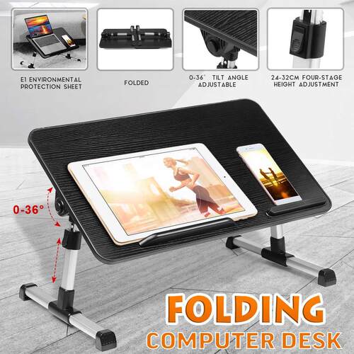 Portable Adjustable Folding Laptop Table Iron Sofa Bed Offic