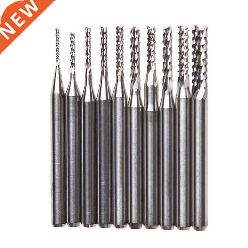 10Pcs 1/8'' 0.8-3.175mm Bits Engraving Cutter Rotary PCB CNC