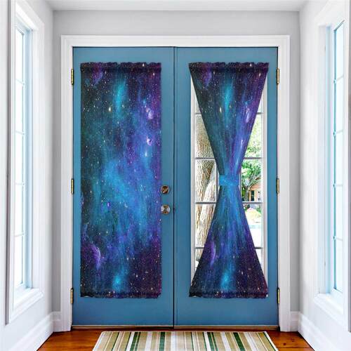 Starry Sky Space Universe Window Curtain for Living Room