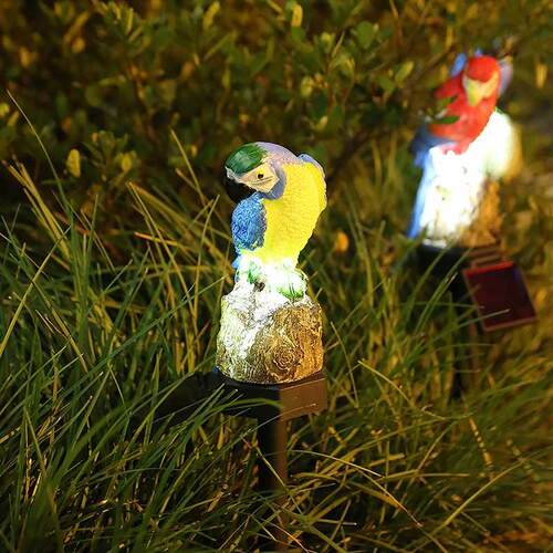 1 Pcs 2021 New Solar Powered Garden LED Lights Cute Parrot