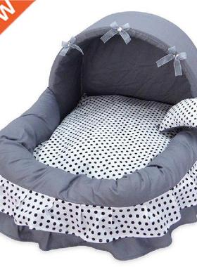 Dog Bed Lace Princess Pet Dog House Crate Cat Puppy House