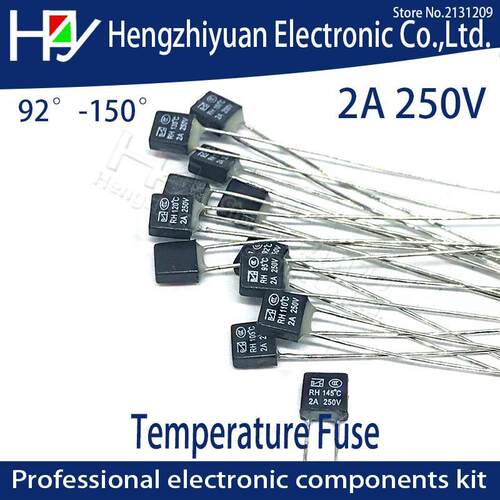Black Square Fan Motor 2A 250V Thermal fuse LED Fues 92 95