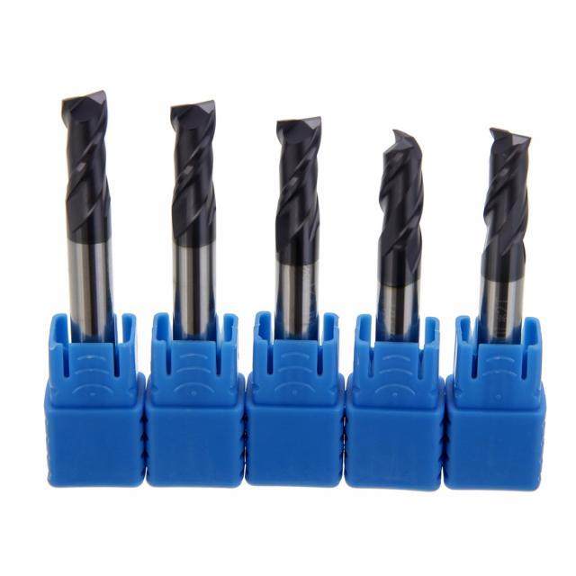 5pcs 6mm Diameter Solid Carbide End Mill 2 Flute Micrograin
