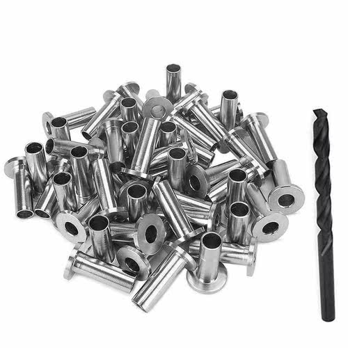 40 Pack T16 Stainless Steel Protector Sleeves For 1/8 inch