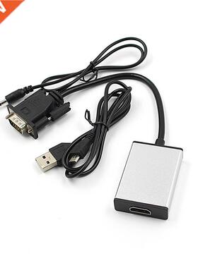 Active VGA To HDMI Converter Cable Adapter With Audio 1080P