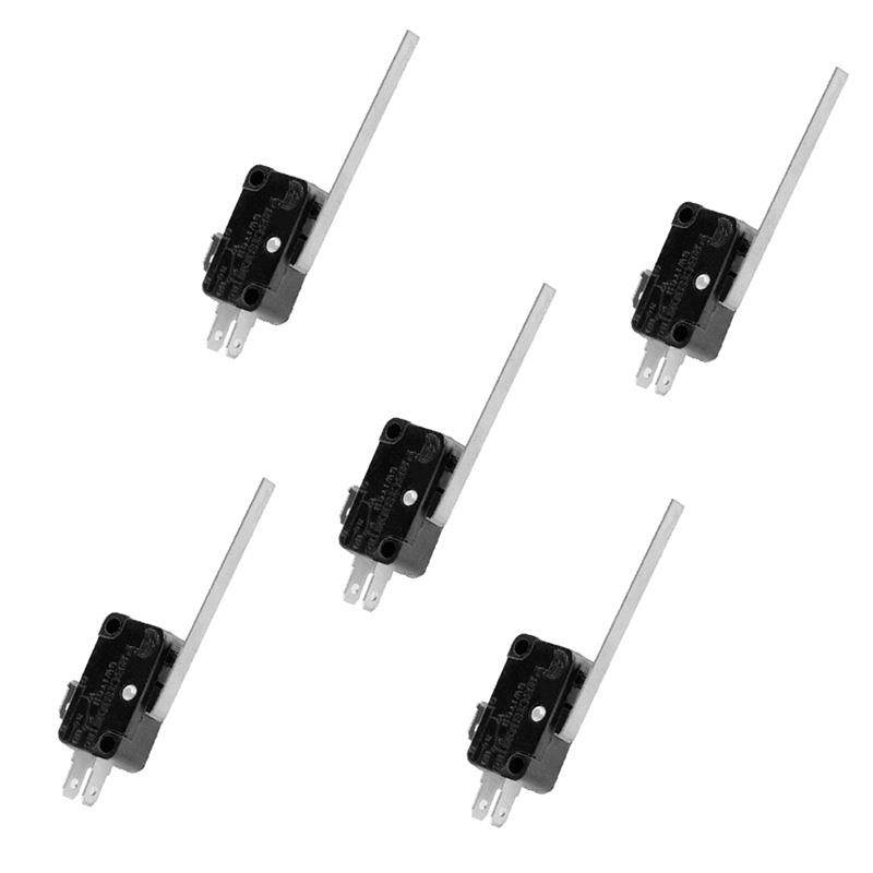 5pcs KW7-9 Long Straight Hinge Lever Type SPDT Micro Switch