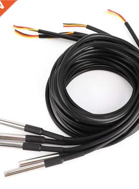 5Pcs Digitl Temperture Probe Sensor Stinless Steel Wterp