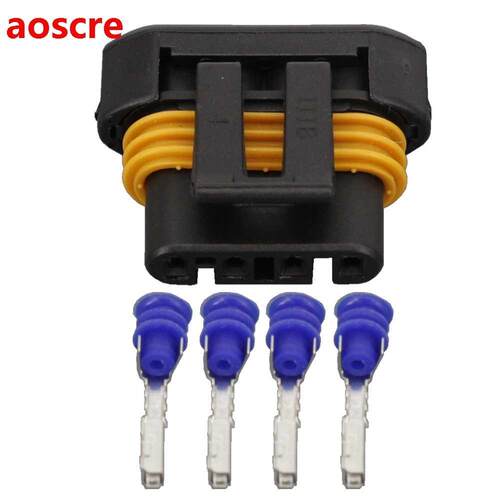 4 Pin car oxygen sensor plug black harness connector plug wi