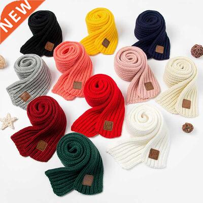 Children Winter Scarf Baby Warm Knitted Soild Scarves for La
