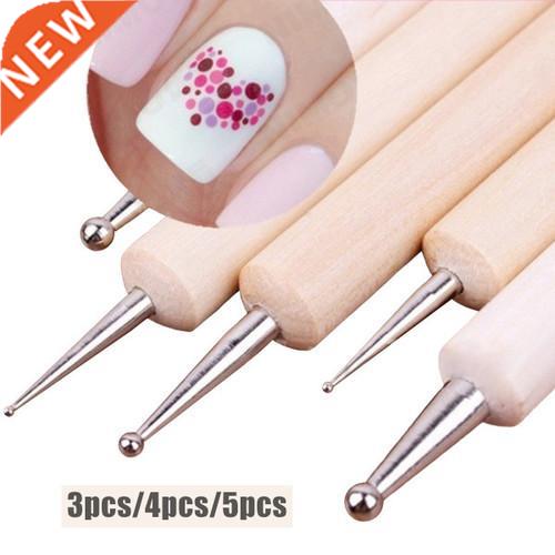 3PCS/4PCS/5Pcs 2 Way Wooden Dotting Pen Marbleizing Tool Nai
