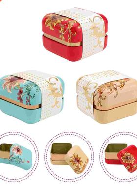 3Pcs Square Tea Jars Scented Tea Boxes Tea Leaf Stoarge Box