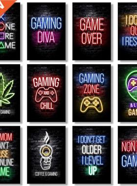 Sleep Game Repeat Gaming Wall Art Poster Prints Gamer Paint