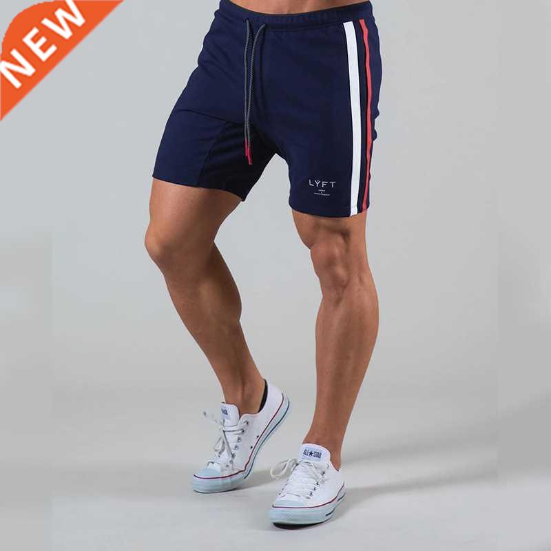 Side Striped Breathable Running Shorts Men Quick Dry Workout