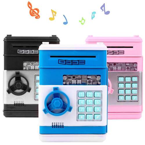 Electronic Piggy Bank ATM Password Money Box Cash Coins Sav