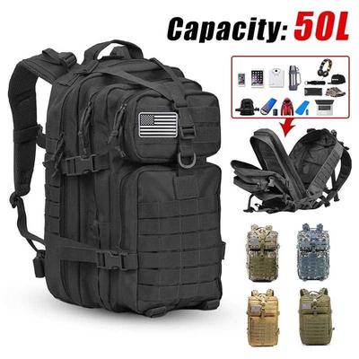 Mochila Táctica Militar de 50L para Hombre, accesorio de gr