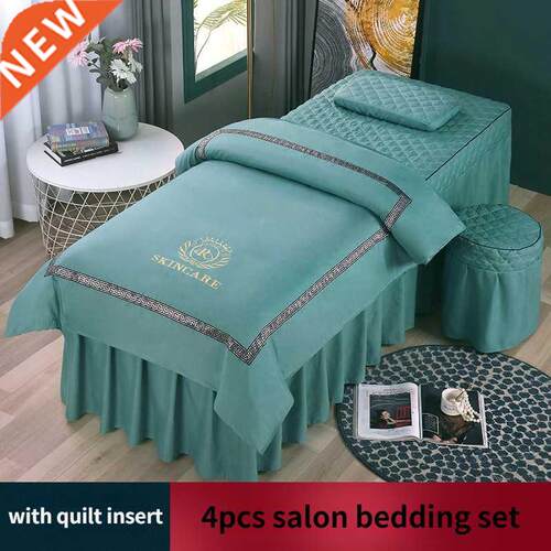 Nordic 4pcs Beauty Salon Bed Cover Massage Spa Fitted Bedski