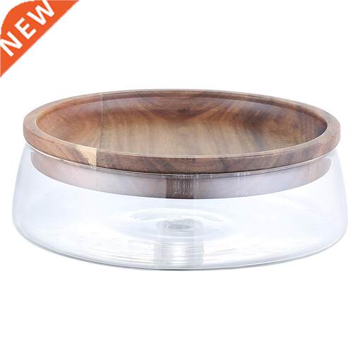 Double-layer Fruit Plate European Glass Dried Fruit Nut