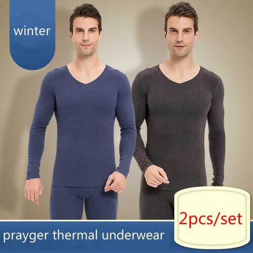 Winter Thermal Underwear Men Long Jhons Tops Buttoms Invisib