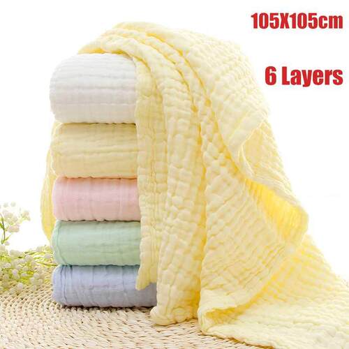 6 Layers Gauze bath towel Baby Receiving Blanket Pure cotton