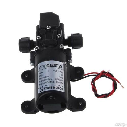 DC 12V 130PSI 6L/Min Water High Pressure Diaphragm Self Prim