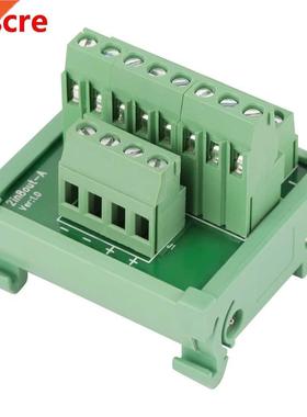 2 In 8 Out Terminal Block Module DIN Rail Mount Power Distri