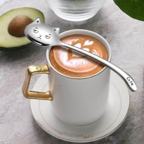 Creative Long Handle Spoon Stainless Steel Teaspoon Lovely L