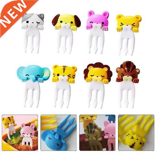 8Pcs Cartoon Fruit Forks Durable Practical Light Food Fruit