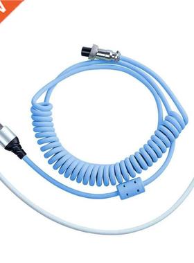 Coiled Type C USB Cable for Mechanical Keyboard Aviator Conn