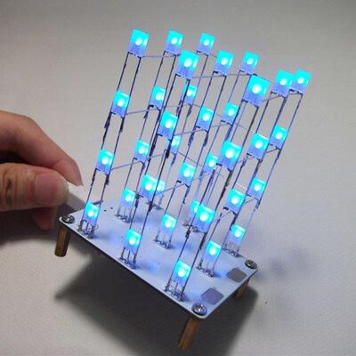 DIY Electronic Kit Touch Control 3x3x4 Cube Multicolour LED