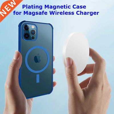 Magnetic Plating TPU Case For iPhone 12 Pro Max Support Mag