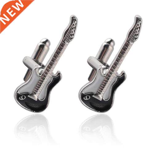 ndy New Cuff Links Fashion Guitar Musical Instruments Black