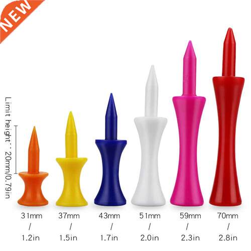 Pack of 50 Tees Step Down Golf Tees Plastic Golf Tee Colorfu