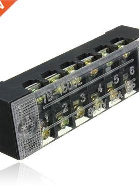 4pcs Block/Strip 6 Position Wire Barrier Dual Row Screw Term