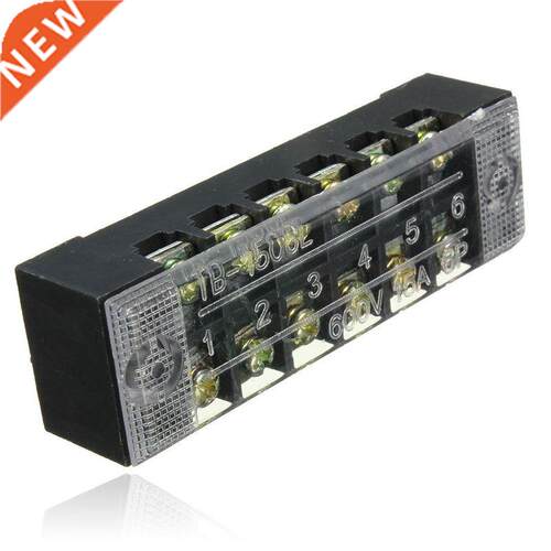 4pcs Block/Strip 6 Position Wire Barrier Dual Row Screw Term