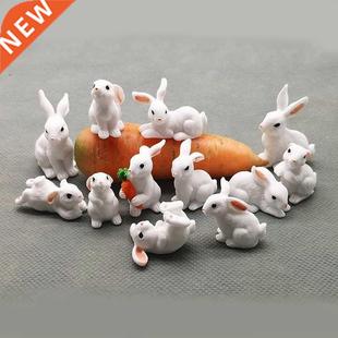 1 Pcs 12 Style Cute Rabbit Easter Decoration Miniature Hare