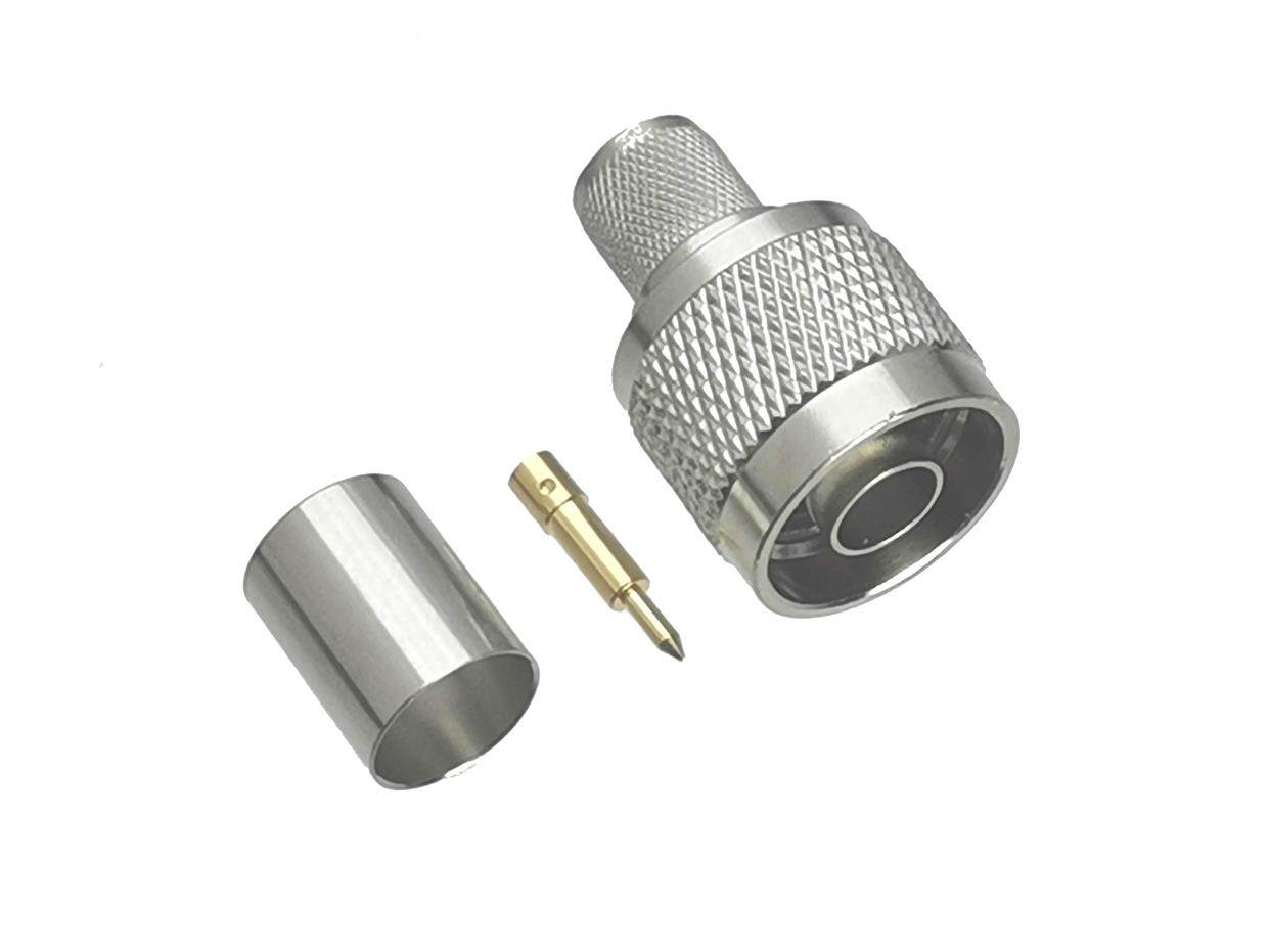 1Pcs Connector N Male Plug Crimp RG8 LMR400 Cable RF Adapter