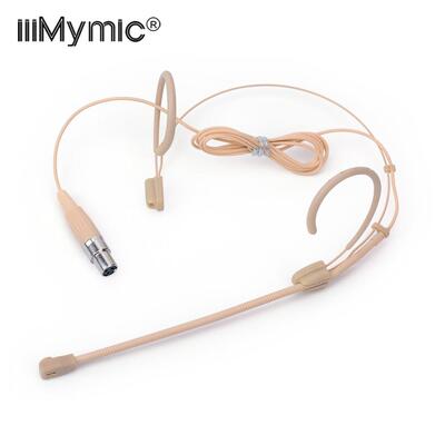 Professional Beige  Pin Headset Condenser Microphone Omnid