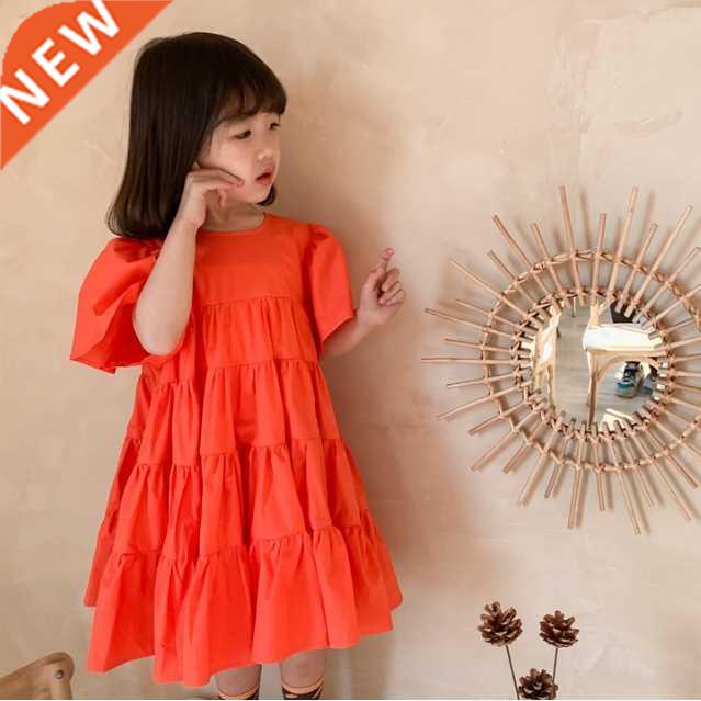 Children Summer Dress 2022 Kids Clothes Girls Ruched Princes