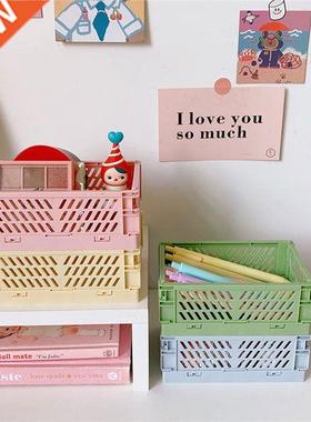 Desktop Collapsible Storage Box Plastic Folding Storage Box